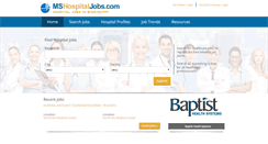 Desktop Screenshot of mshospitaljobs.com