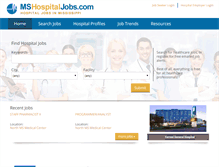 Tablet Screenshot of mshospitaljobs.com